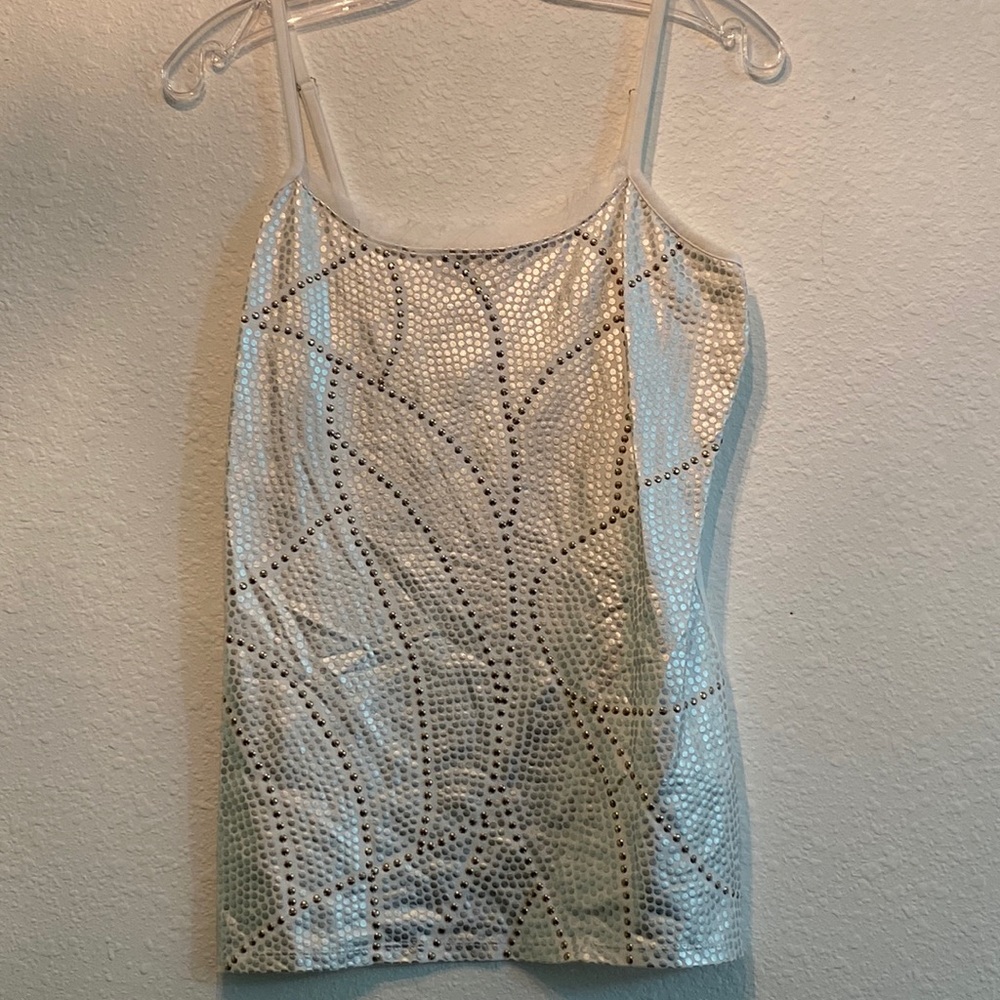 White House Black Market White Studded Camisole